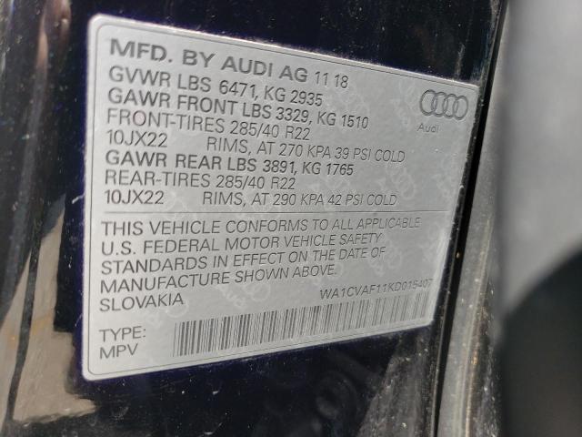 Photo 14 from auction – 2019 AUDI Q8 PRESTIG with VIN WA1CVAF11KD015407