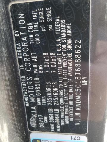 Photo 14 from auction – 2018 KIA SEDONA EX with VIN KNDMC5C18J6388622