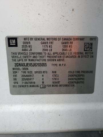 Photo 14 from auction – 2018 CHEVROLET EQUINOX LT with VIN 2GNAXJEV5J6203055