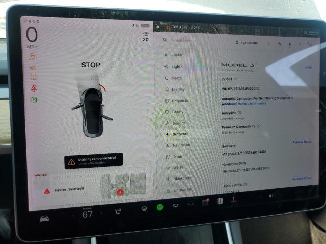 Photo 9 from auction – 2018 TESLA MODEL 3 with VIN 5YJ3E1EA5JF020043
