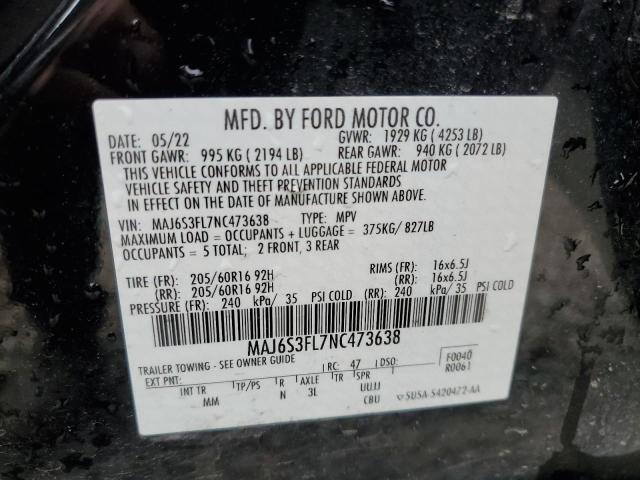 Photo 14 from auction – 2022 FORD ECOSPORT S with VIN MAJ6S3FL7NC473638