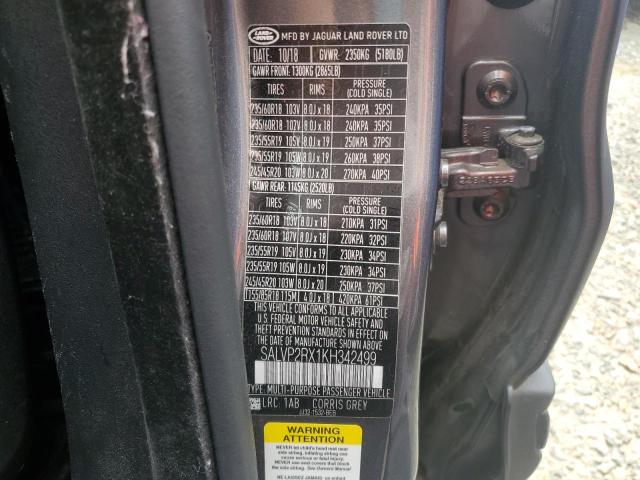 Photo 14 from auction – 2019 LAND ROVER RANGE ROVE with VIN SALVP2RX1KH342499