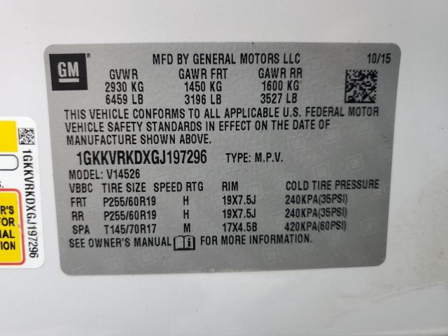 Photo 14 from auction – 2016 GMC ACADIA SLT with VIN 1GKKVRKDXGJ197296