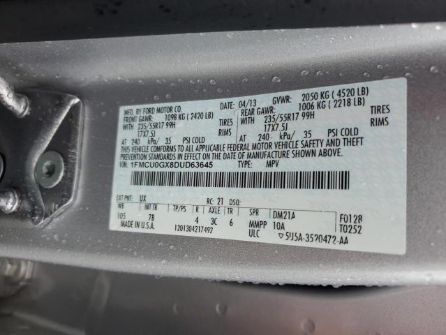 Photo 14 from auction – 2013 FORD ESCAPE SE with VIN 1FMCU0GX8DUD63645