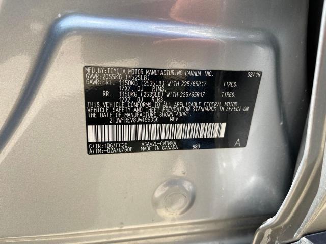 Photo 10 from auction – 2018 TOYOTA RAV4 ADVEN with VIN 2T3WFREV8JW496356