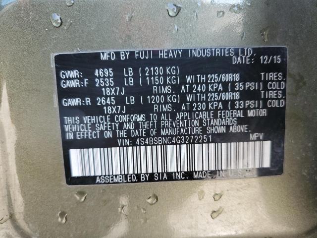 Photo 14 from auction – 2016 SUBARU OUTBACK 2. with VIN 4S4BSBNC4G3272251