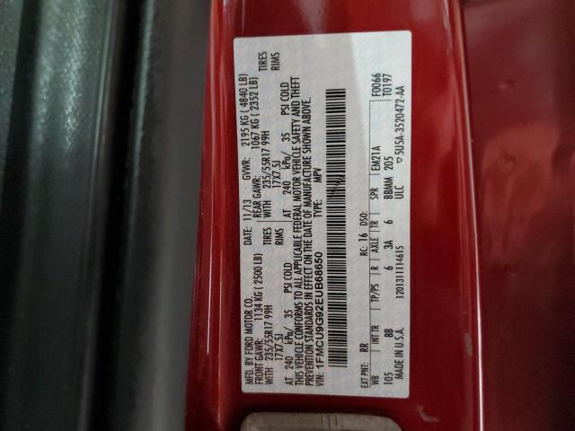 Photo 14 from auction – 2014 FORD ESCAPE SE with VIN 1FMCU9G92EUB68650