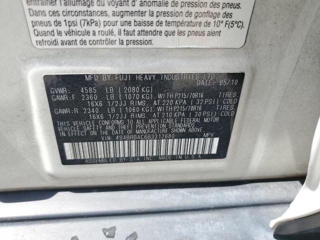 Снимка 14 от търг – 2011 SUBARU OUTBACK 2. с VIN 4S4BRBAC6B3312680