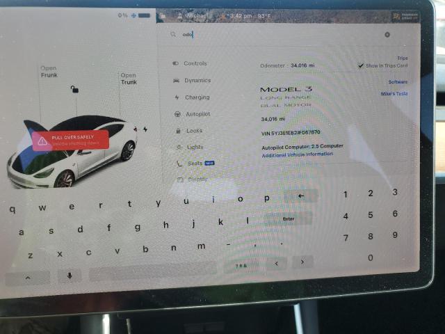 Photo 9 from auction – 2018 TESLA MODEL 3 with VIN 5YJ3E1EB2JF067670