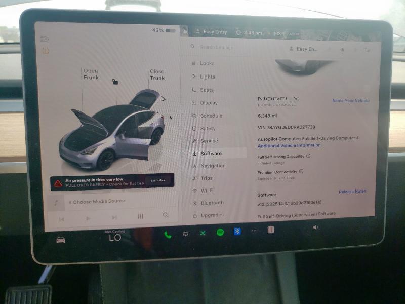 Photo 9 from auction – 2024 TESLA MODEL Y with VIN 7SAYGDED0RA327739