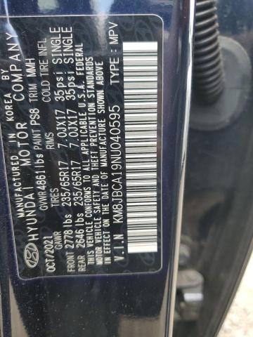 Photo 14 from auction – 2022 HYUNDAI TUCSON BLU with VIN KM8JBCA19NU040595