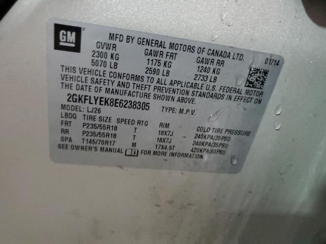 Photo 14 from auction – 2014 GMC TERRAIN SL with VIN 2GKFLYEK8E6238305