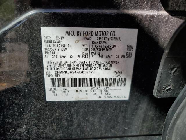 Photo 14 from auction – 2019 FORD EDGE TITAN with VIN 2FMPK3K94KBB62829