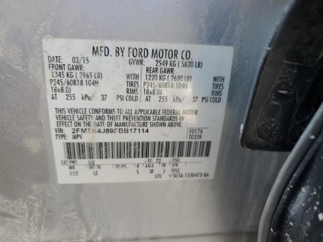 Photo 14 from auction – 2015 FORD EDGE SEL with VIN 2FMTK4J89FBB17114