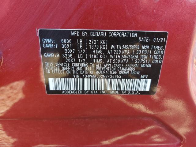 Photo 14 from auction – 2021 SUBARU ASCENT LIM with VIN 4S4WMAJD2M3436953