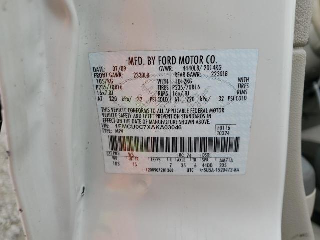 Photo 14 from auction – 2010 FORD ESCAPE XLS with VIN 1FMCU0C7XAKA03046