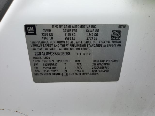 Photo 14 from auction – 2011 CHEVROLET EQUINOX LT with VIN 2CNALDEC8B6205058