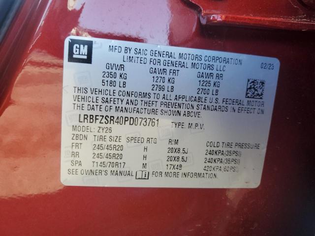 Photo 14 from auction – 2023 BUICK ENVISION A with VIN LRBFZSR40PD073761