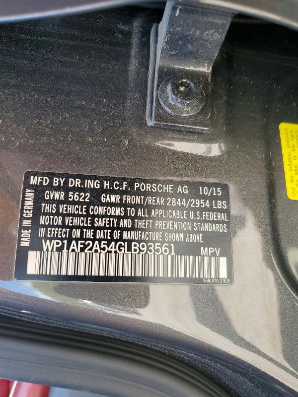 Photo 14 from auction – 2016 PORSCHE MACAN with VIN WP1AF2A54GLB93561