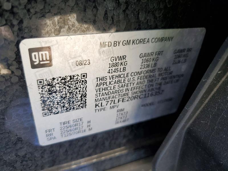 Photo 14 from auction – 2024 CHEVROLET TRAX with VIN KL77LFE20RC116357