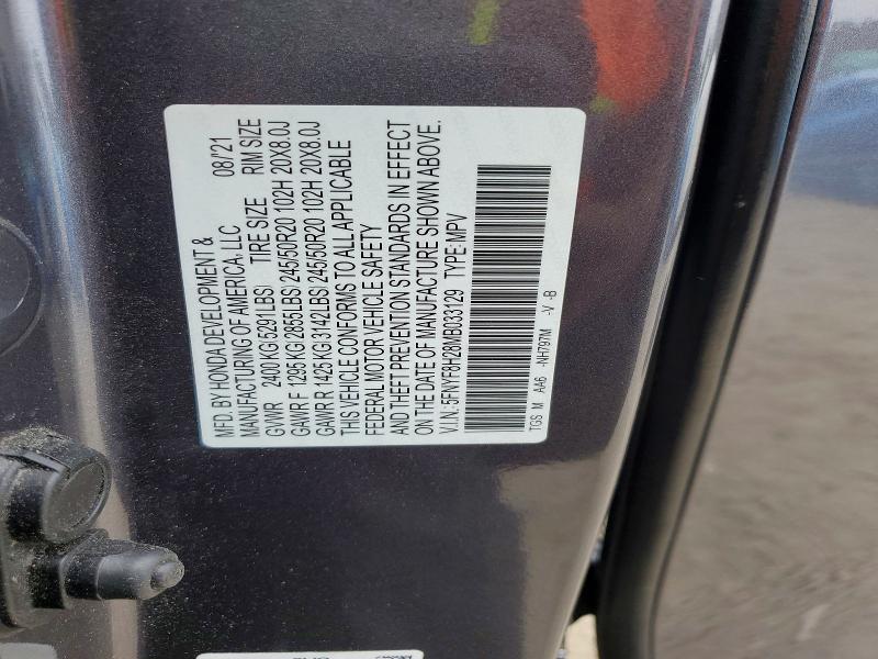 Photo 14 from auction – 2021 HONDA PASSPORT with VIN 5FNYF8H28MB033129