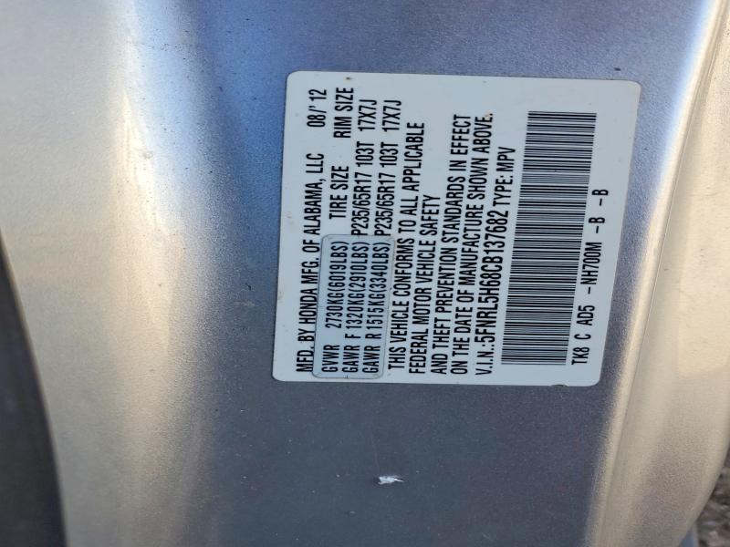 Photo 14 from auction – 2012 HONDA ODYSSEY with VIN 5FNRL5H68CB137682