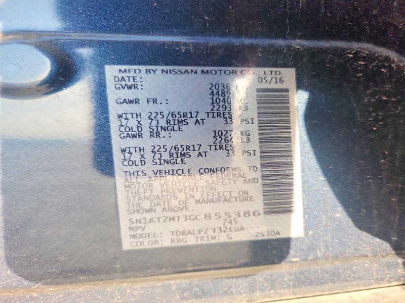 Photo 14 from auction – 2016 NISSAN ROGUE with VIN 5N1AT2MT3GC855386