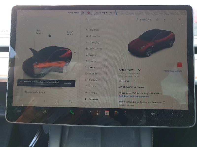 Photo 9 from auction – 2023 TESLA MODEL Y with VIN 7SAYGDEEXPF848881