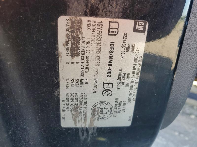 Photo 14 from auction – 2007 CADILLAC ESCALADE with VIN 1GYFK63847R292938