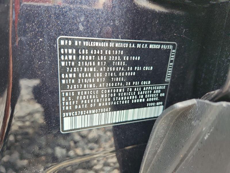 Photo 14 from auction – 2022 VOLKSWAGEN TAOS with VIN 3VVCX7B24NM079047