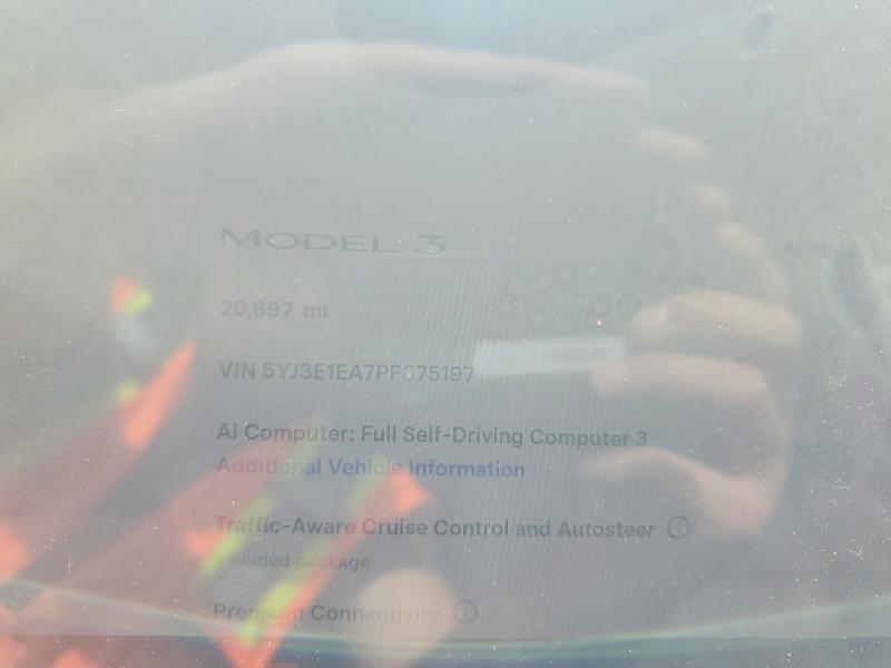 Photo 9 from auction – 2023 TESLA MODEL 3 with VIN 5YJ3E1EA7PF675197