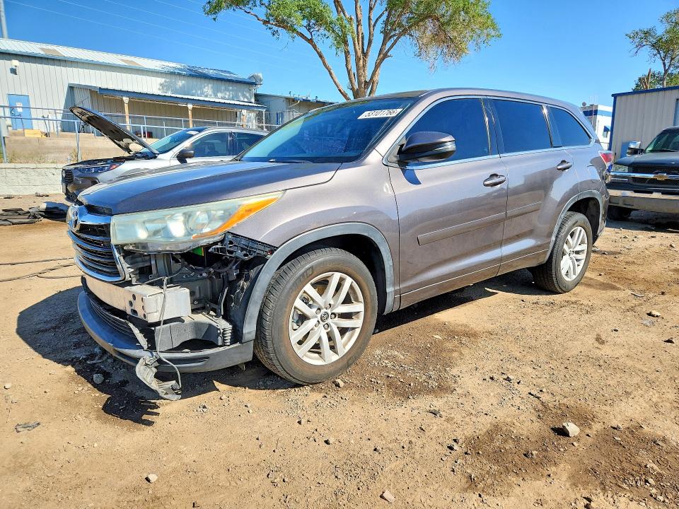 TOYOTA HIGHLANDER 2016 with VIN 5TDZKRFH4GS128543 - Photo from auction