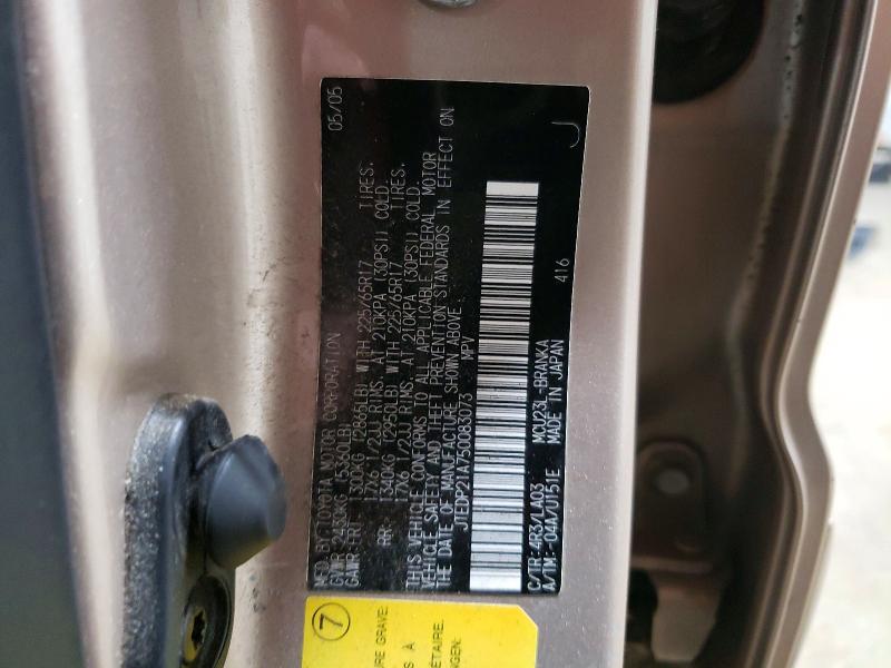 Photo 14 from auction – 2005 TOYOTA HIGHLANDER with VIN JTEDP21A750083073