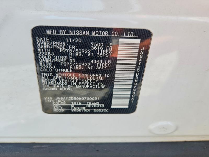 Photo 14 from auction – 2021 NISSAN ARMADA with VIN JN8AY2DB5M9790051