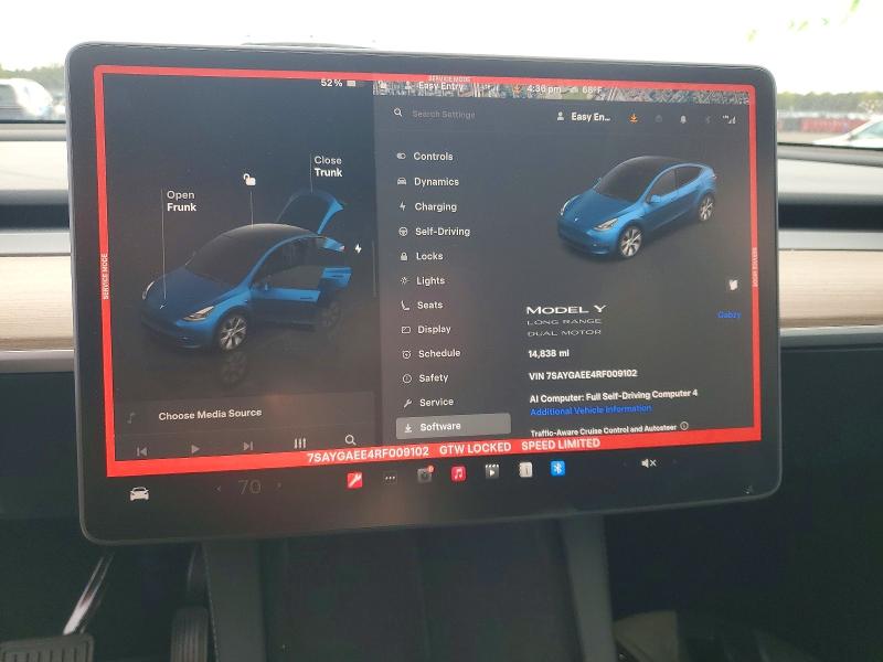 Photo 9 from auction – 2024 TESLA MODEL Y with VIN 7SAYGAEE4RF009102