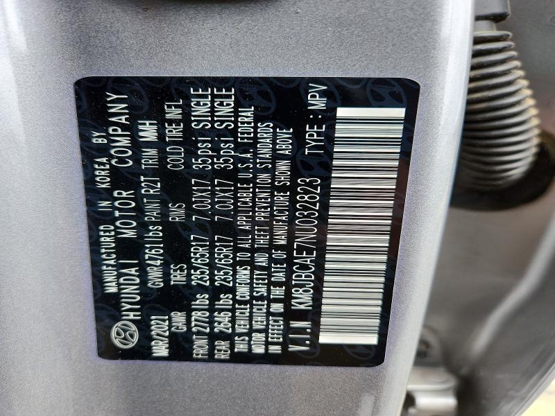 Photo 14 from auction – 2022 HYUNDAI TUCSON with VIN KM8JBCAE7NU032823