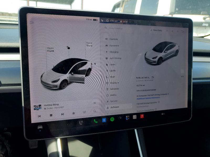 Photo 9 from auction – 2018 TESLA MDL 3 with VIN 5YJ3E1EA5JF026165