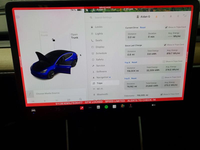 Photo 9 from auction – 2020 TESLA MODEL 3 with VIN 5YJ3E1EB5LF636417