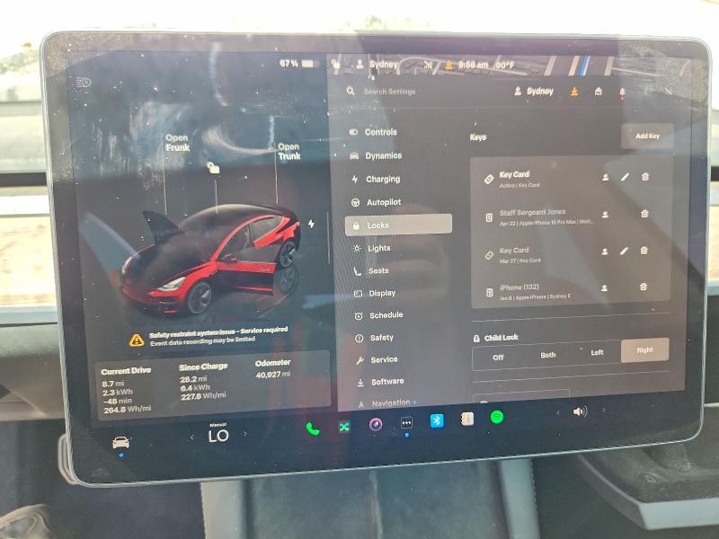 Photo 9 from auction – 2023 TESLA MODEL 3 with VIN 5YJ3E1EB0PF593711