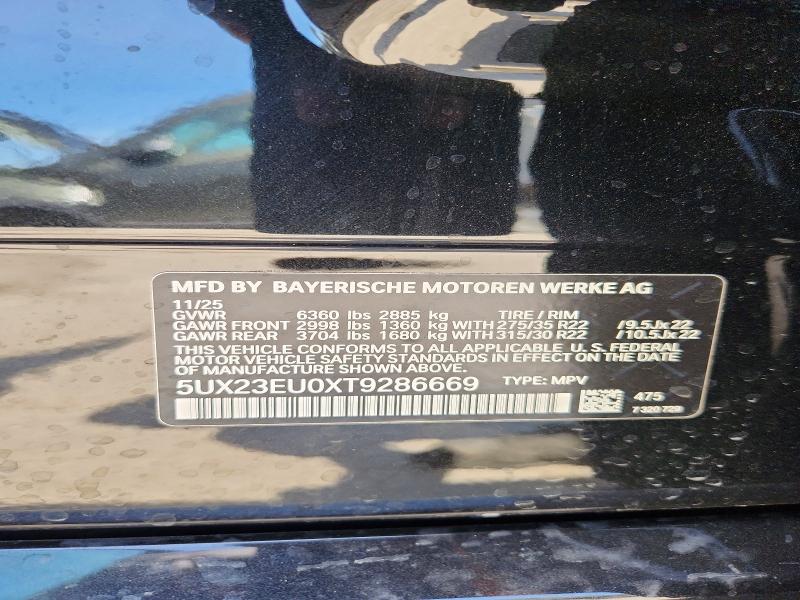Photo 14 from auction – 2026 BMW X5 with VIN 5UX23EU0XT9286669