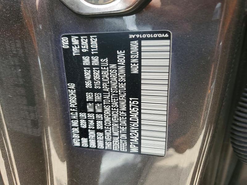 Photo 14 from auction – 2020 PORSCHE CAYENNE with VIN WP1AA2AY6LDA05751