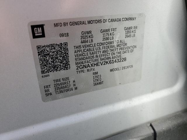 Photo 14 from auction – 2019 CHEVROLET EQUINOX LS with VIN 2GNAXHEV2K6143228