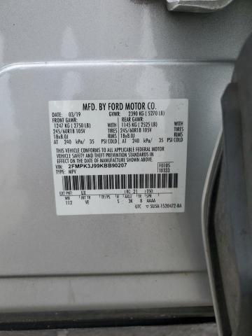 Photo 14 from auction – 2019 FORD EDGE SEL with VIN 2FMPK3J99KBB90207