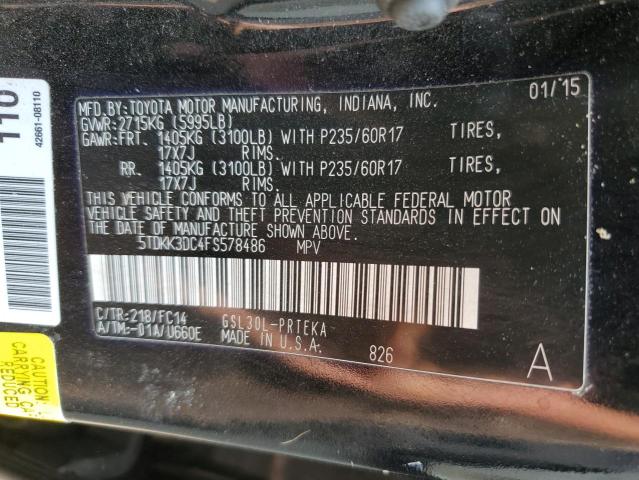 Photo 14 from auction – 2015 TOYOTA SIENNA LE with VIN 5TDKK3DC4FS578486