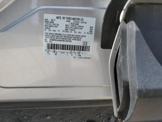 Photo 13 from auction – 2017 FORD EDGE SEL with VIN 2FMPK4J88HBC54789