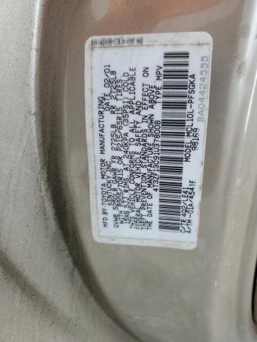 Photo 14 from auction – 2001 TOYOTA SIENNA CE with VIN 4T3ZF13C91U378008