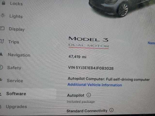 Photo 9 from auction – 2018 TESLA MODEL 3 with VIN 5YJ3E1EB4JF083028