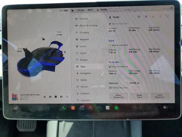 Photo 9 from auction – 2022 TESLA MODEL 3 with VIN 5YJ3E1EB1NF190303