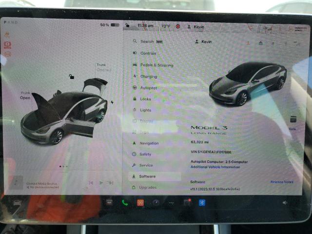 Photo 9 from auction – 2018 TESLA MODEL 3 with VIN 5YJ3E1EA7JF017886