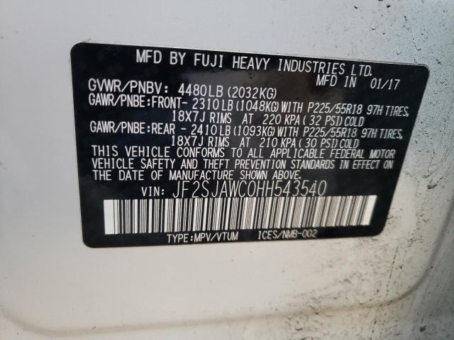 Photo 14 from auction – 2017 SUBARU FORESTER 2 with VIN JF2SJAWC0HH543540